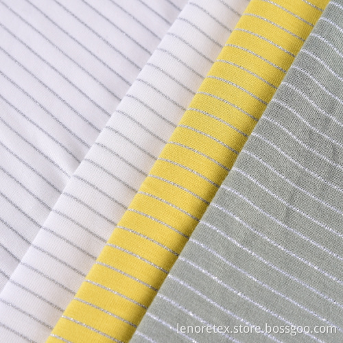 ECO Dzianiny Przędza Barwiona Larex Metallic Stripe Tkanina